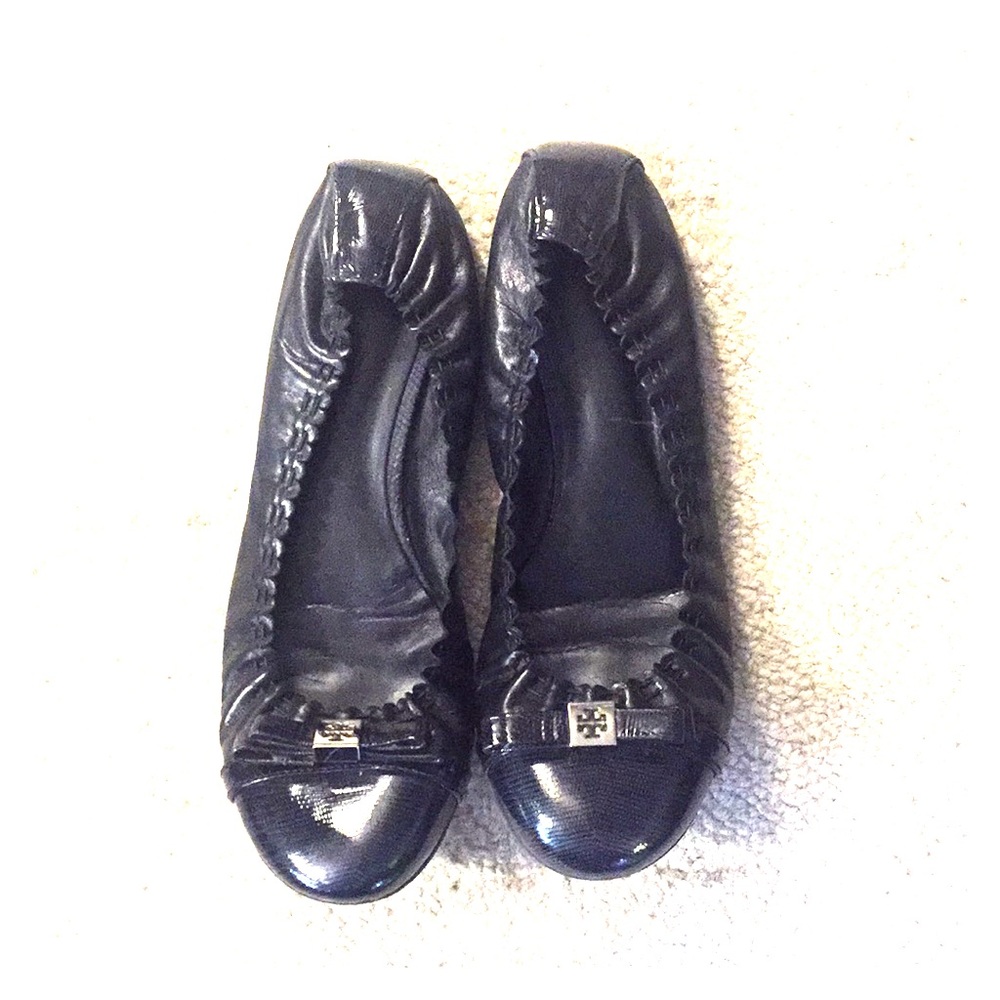 TORY BURCH Black Ballet Flats